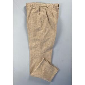 Pendleton Vintage USA Made Wool/Silk Flannel Trouser Pants. Mottled Beige Size 6